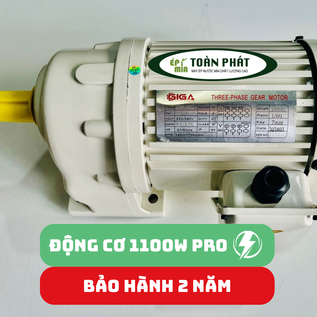 [Hàng Xuất Khẩu] Máy ép mía siêu sạch xuất khẩu 1100w Toàn Phát 110 / 220v 2-3 cây 12 bạc đạn chất lượng cao lô kim cương