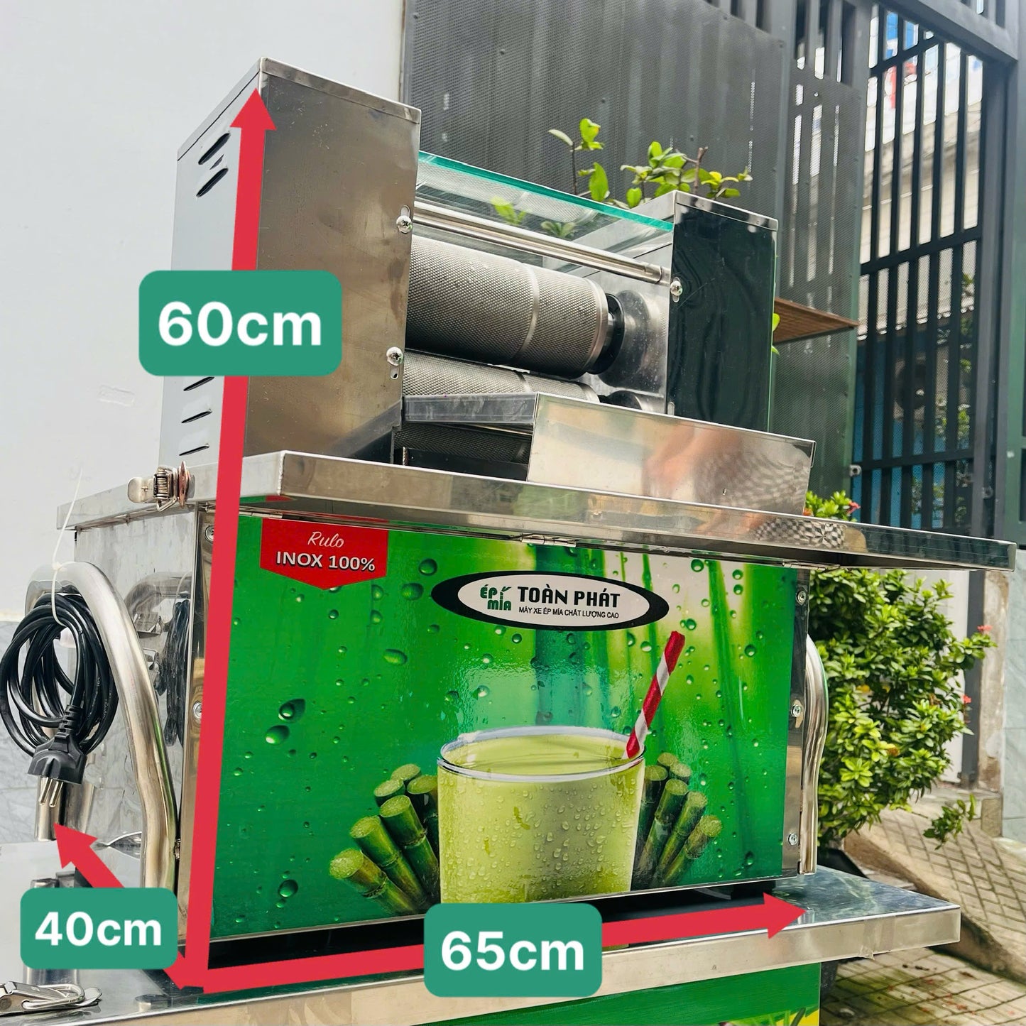 Máy ép mía truyền thống để bàn Toàn Phát 1000W 2 lô kim cương chất lượng cao siêu tạo bọt